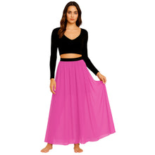 Chiffon Half Circle Belly Dance Skirt | S-5XL, 30 Colors | Flowy Maxi C32