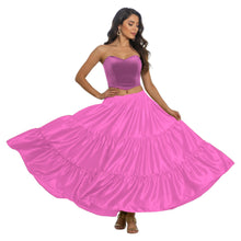 Satin 8 Yard 3 Tier Belly Dance Skirt | Full Volume Flow S-5XL S3