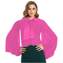 Chiffon Button Down Shirt | Sheer Blouse S-5XL | 30 Colors C47