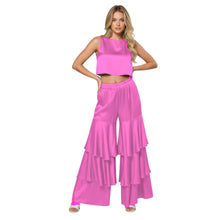 Satin 3-Layer Palazzo Pants | Wide Leg Party Trousers S-3XL | 41 Colors S97