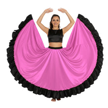 Satin 16 Yard Full Circle Skirt Black Frill | Pro Flow S-3XL S58