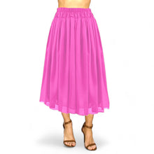 Max Flow Chiffon Full Circle Skirt with Lining | 30 Colors S-5XL