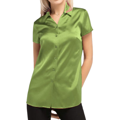 Satin Short Sleeve Shirt S118 - Regular Size 2