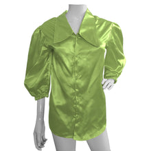 Button Down shirt Fancy Satin shirt S90 - Regular Size 2