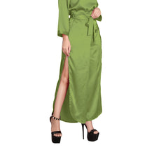 Violet Satin Palazzo Pants, rich elegant self tie trousers.