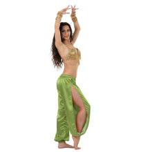 Satin Harem Pants w/ Side Slit | Belly Dance Flow S-3XL | 41 Colors S18