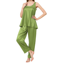 Satin Nightwear Top + Palazzo Set | Luxury Pajamas S-3XL | 41 Colors S21
