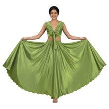 Violet Satin Belly Dance Costume, rich elegant skirt set.