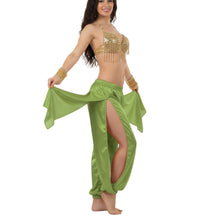 Satin Harem Pants w/ Side Slit | Belly Dance Flow S-3XL | 41 Colors S144