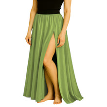 Satin Half Circle Skirt | Side Cut Dance Flow S-3XL | 41 Colors S94