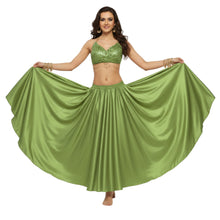 Satin Full Circle Belly Dance Skirt | 360° Flow Gown S-5XL S8