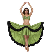 Satin Asymmetrical Dance Skirt Frill |Ballet Dance Skirt High-Low Flow S-3XL S49