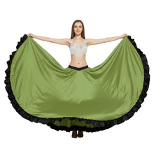 Satin 16 Yard Full Circle Skirt Black Frill | Pro Flow S-3XL S51