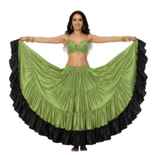 Ultimate Satin 25 Yard 4 Tier Skirt | Black Contrast Flow S-3XL S65