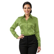 Satin Long Sleeve Button Down Shirt | Elegant Blouse S-3XL | 41 Colors S81