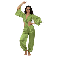 Satin Belly Dance Harem & Top Set | Full Costume S-3XL | 41 Colors S51