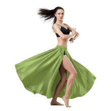 Satin Full Circle Skirt | Side Cut Belly Dance Flow S-3XL | 41 Colors S93