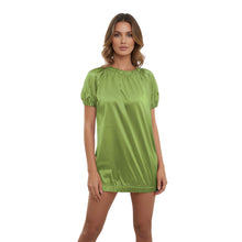 Satin Round Neck T-Shirt | Silky Short Sleeve Top S-3XL | 41 Colors S106