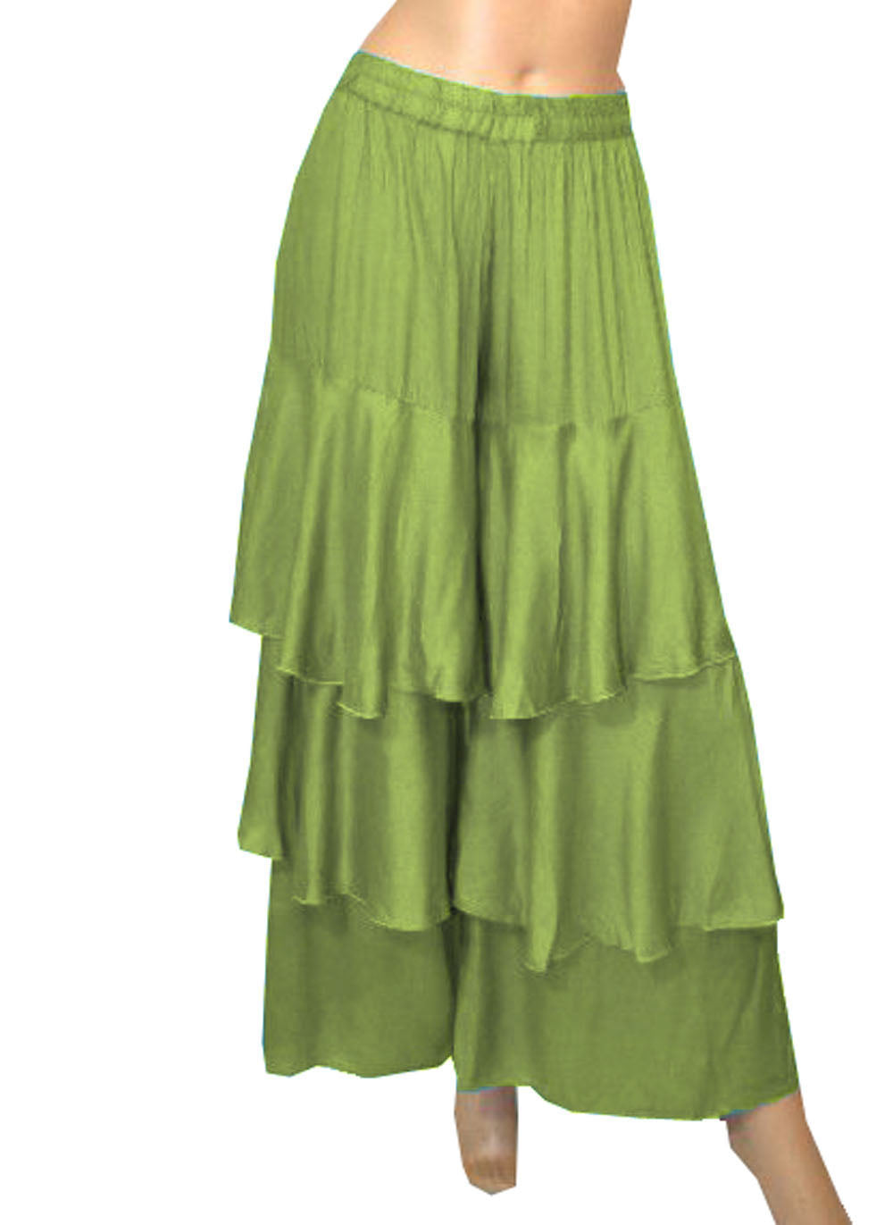 3 Layer Satin Palazzo Pants S97 - Regular Size 2