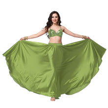 Satin Full Circle Belly Dance Skirt | 360° Flow Gown S-5XL S69