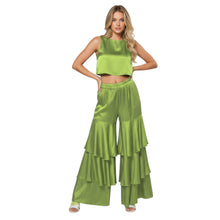 Satin 3-Layer Palazzo Pants | Wide Leg Party Trousers S-3XL | 41 Colors S97