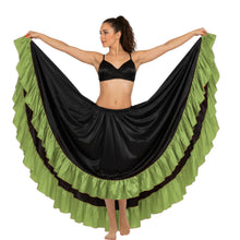 Satin 12 Yard Skirt w/ Frill | Full Volume Dance S-3XL | 41 Colors S22