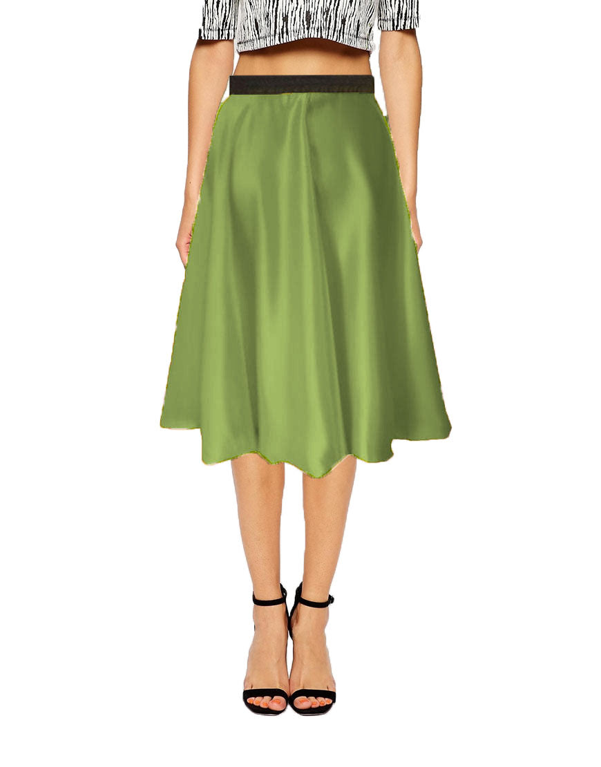 satin midi skirt S35 - Regular Size 2