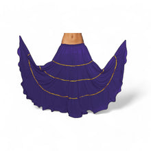 16 Yard 4-Tier Belly Dance Skirt with Gold Trim | Tribal Fusion Gypsy C5