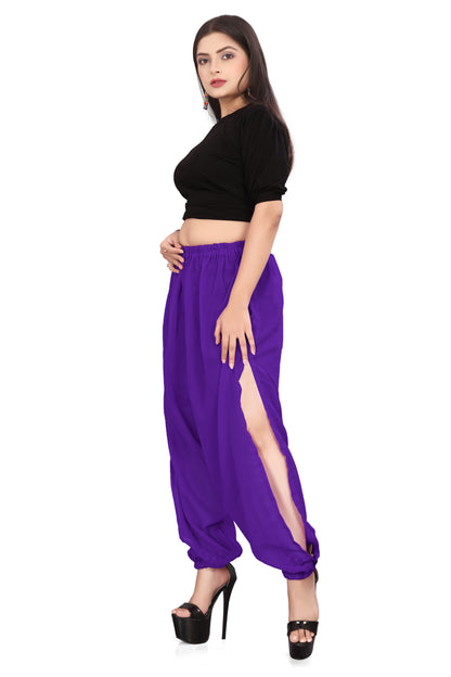 Chiffon Side Slit Belly Dance Harem Pants C19-Regular Size 2