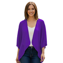 Chiffon Long Sleeve Beach Shrug | Resort Cover-Up S-5XL | 30 Colors C51
