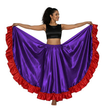 Satin 12 Yard Full Circle Skirt Red Frill | Pro Flow S-3XL S54