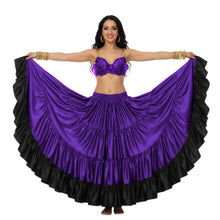 Ultimate Satin 25 Yard 4 Tier Skirt | Black Contrast Flow S-3XL S65