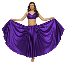 Satin Full Circle Belly Dance Skirt | 360° Flow Gown S-5XL S8
