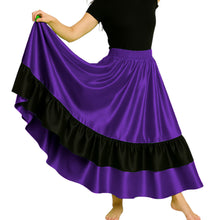 Satin Full Circle Dance Skirt w/ Frill | 360° Flow S-3XL S33