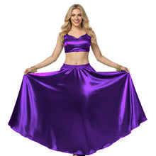Satin Half Circle Belly Dance Skirt | Elegant Flow S-3XL | 41 Colors S9