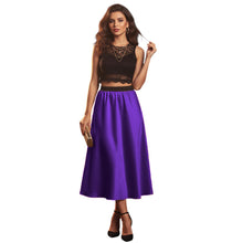 Satin Belly Dance Midi Skirt | Elegant Flow Costume S-3XL | 41 Colors S24