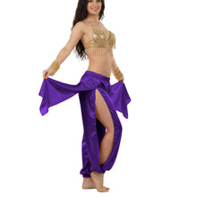 Satin Harem Pants w/ Side Slit | Belly Dance Flow S-3XL | 41 Colors S144