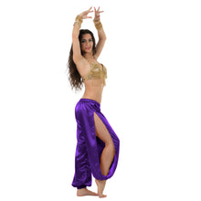 Satin Harem Pants w/ Side Slit | Belly Dance Flow S-3XL | 41 Colors S18