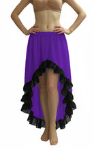 Chiffon Belly Dance Asymmetrical Skirt – 30 Colors, S–5XL | Flowing Tribal & Performance Dance Skirt C22