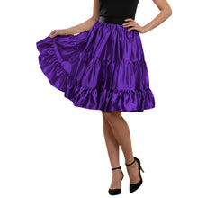Yellow Satin 3-Layer Skirt, bright tiered ruffle mini.
