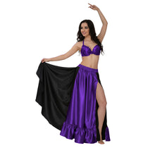 Satin Half Circle Skirt w/ Frill | Elegant Dance Flow S-3XL | 41 Colors S52
