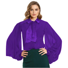 Chiffon Button Down Shirt | Sheer Blouse S-5XL | 30 Colors C47