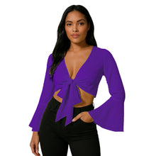 Chiffon Belly Dance Ruffle Top | Full Sleeve Self-Tie S-5XL C69