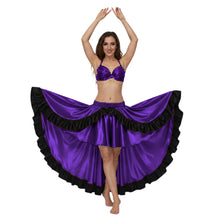 Satin Asymmetrical Dance Skirt Frill |Ballet Dance Skirt High-Low Flow S-3XL S49