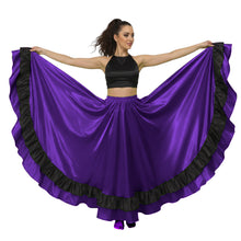 Satin Full Circle Dance Skirt w/ Frill | 360° Flow S-3XL S33-1