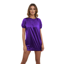 Satin Round Neck T-Shirt | Silky Short Sleeve Top S-3XL | 41 Colors S106