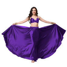 Satin Full Circle Belly Dance Skirt | 360° Flow Gown S-5XL S69