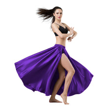 Satin Full Circle Skirt | Side Cut Belly Dance Flow S-3XL | 41 Colors S93