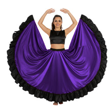 Satin 16 Yard Full Circle Skirt Black Frill | Pro Flow S-3XL S58
