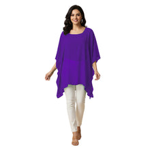 Chiffon Kaftan Top | Flowy Tunic Blouse S-5XL | 30 Colors C76